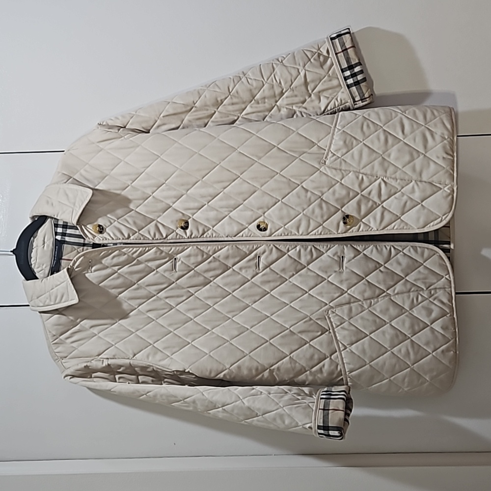 Burberry Cream Quilted Jacket XS
